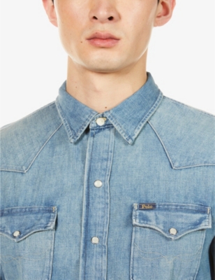 ralph lauren western denim shirt