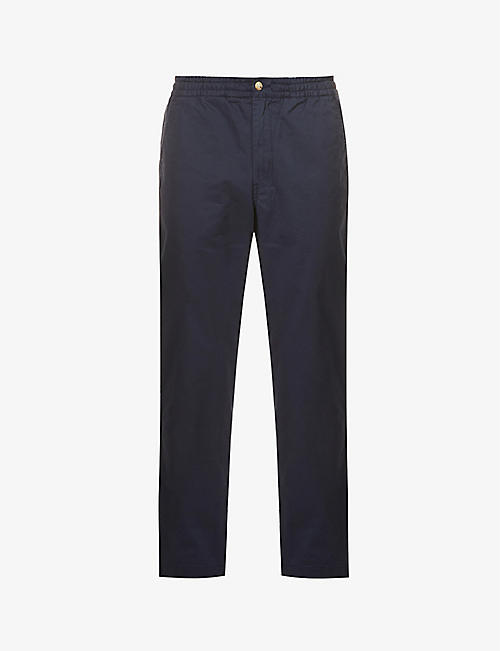 POLO RALPH LAUREN: Prepster logo-embroidered relaxed-fit straight stretch-cotton trousers