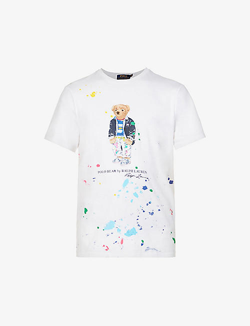 POLO RALPH LAUREN: Polo Bear Painter graphic-print cotton-jersey T-shirt
