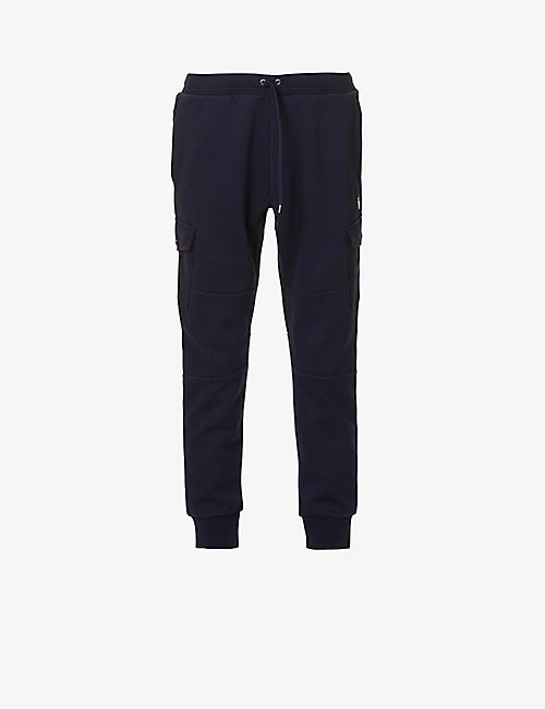 POLO RALPH LAUREN: Logo-embroidered slim-fit tapered-leg woven jogging bottoms