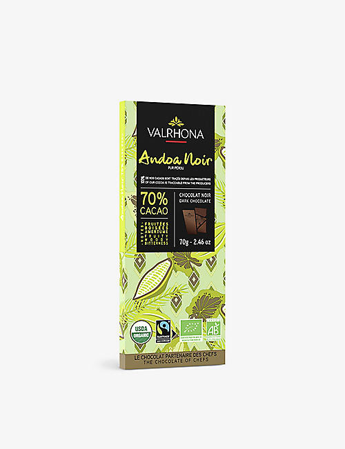 VALRHONA: Andoa organic 70% dark chocolate bar 70g