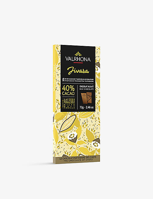 VALRHONA: Jivara 40% cacao milk chocolate bar 70g