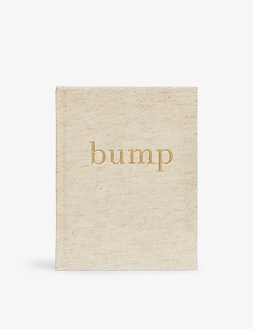 WRITE TO ME: Bump A Pregnancy Story linen journal 20cm x 15cm