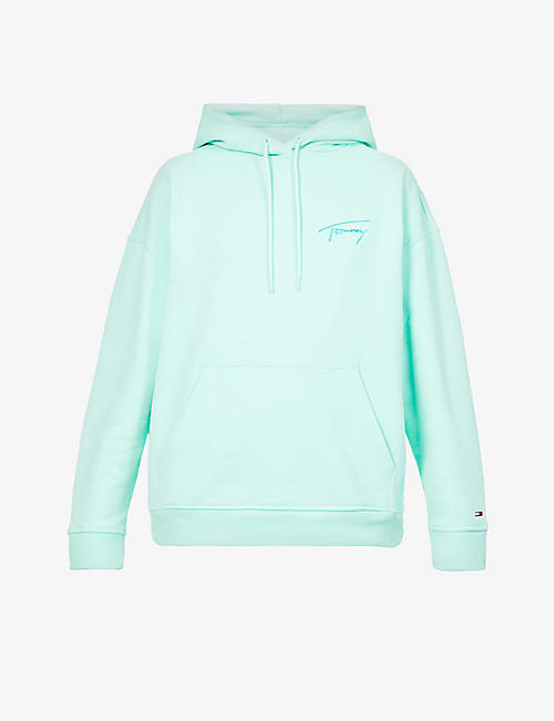 TOMMY JEANS: Signature relaxed-fit cotton-blend hoody