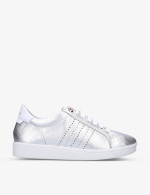 carvela trainers silver