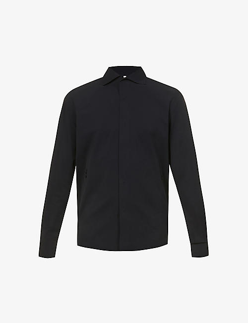 EMPORIO ARMANI: Long-sleeved regular-fit shell shirt