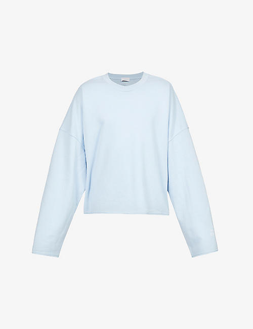 COLD LAUNDRY: Oversized crew neck cotton-blend jersey sweatshirt