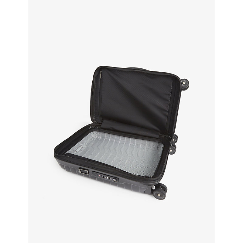 Shop Samsonite Spinner Hard Case 4 Wheel Expandable Polypropylene Cabin Suitcase 55cm In Black