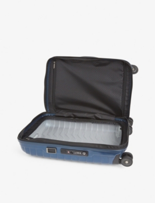 Samsonite Spinner Shell Suitcase 55cm In Petrol Blue