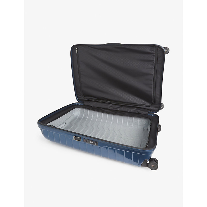 Shop Samsonite Petrol Blue Spinner Hard Case Four-wheel Polypropylene Cabin Suitcase