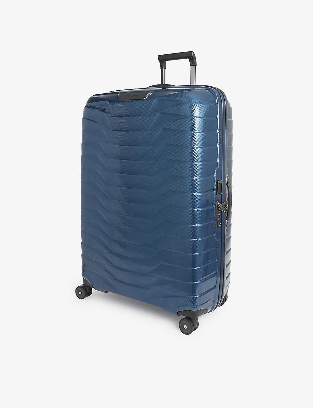 Samsonite Spinner Four-wheel Polypropylene Suitcase 81cm In Petrol Blue