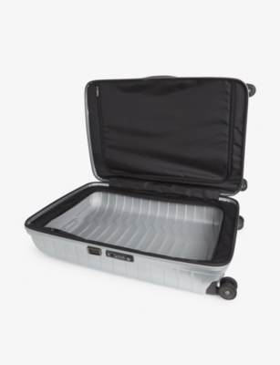 Shop Samsonite Proxis Spinner Hard Case 4 Wheel Cabin Suitcase 77cm In Silver