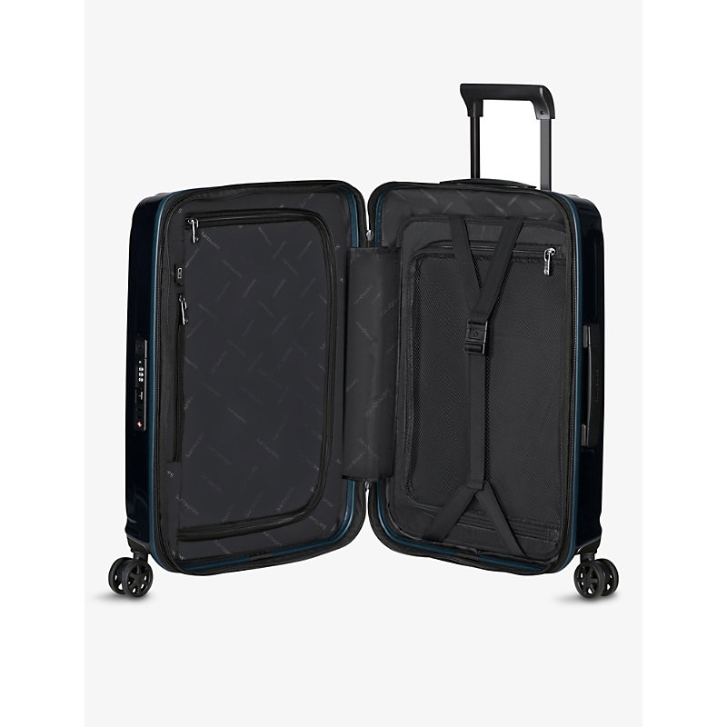 Shop Samsonite Dark Blue Spinner Hard Case 4 Wheel Cabin Suitcase 55cm