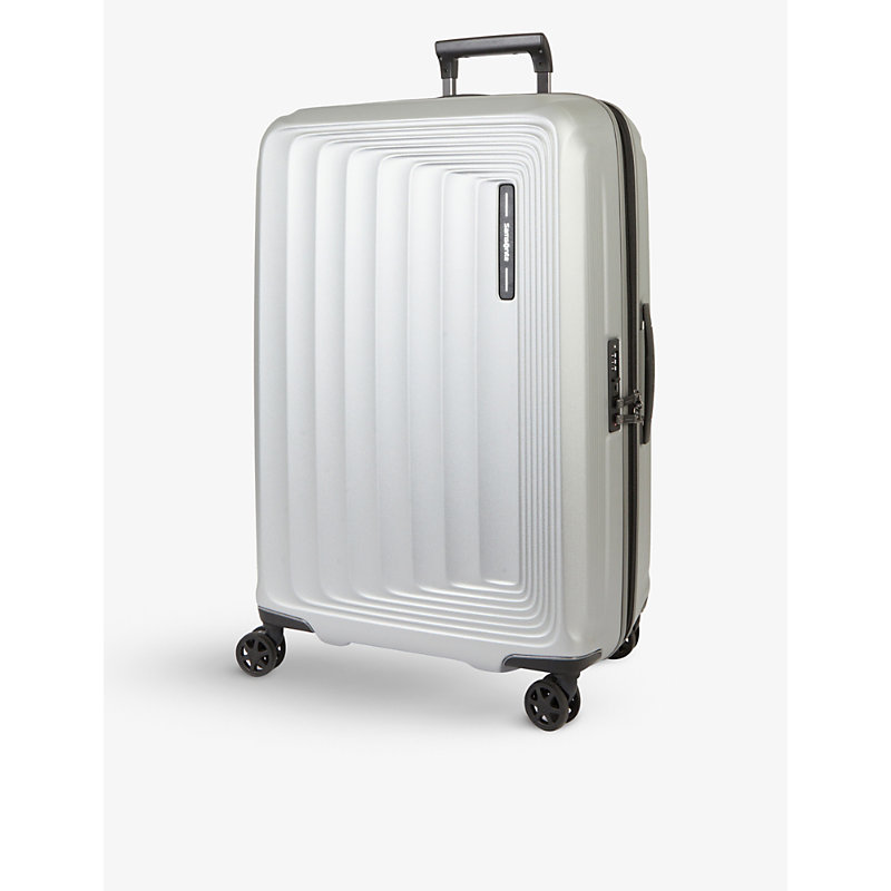 Samsonite Spinner Four-wheel Suitcase 55cm In Matt Silver