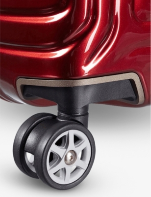 Shop Samsonite Metallic Red Spinner Hard Case 4 Wheel Polypropylene Cabin Suitcase