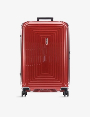 Samsonite Spinner Four-wheel Suitcase 81cm In Metallic Red