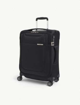 SAMSONITE: Spinner soft-shell 4 wheel branded woven cabin suitcase 55cm