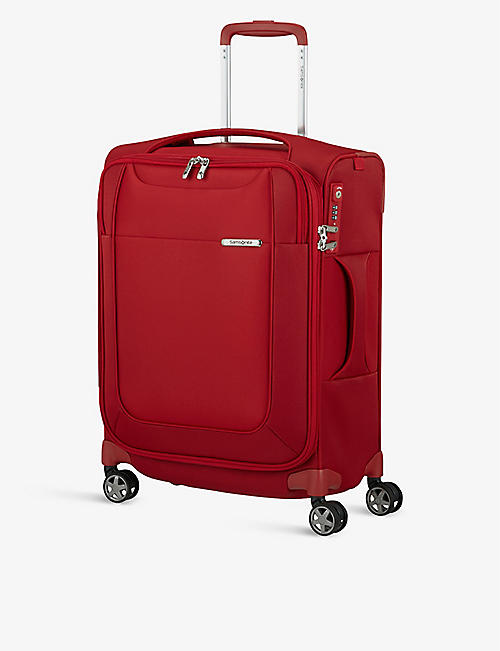 SAMSONITE: Spinner soft-shell 4 wheel branded woven cabin suitcase 55cm