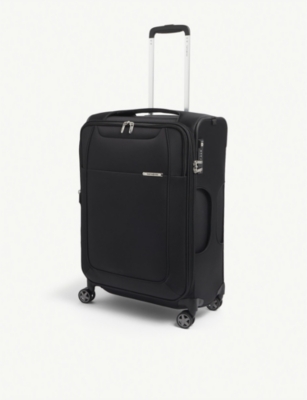 SAMSONITE: Spinner soft-shell 4 wheel branded woven cabin suitcase 63cm