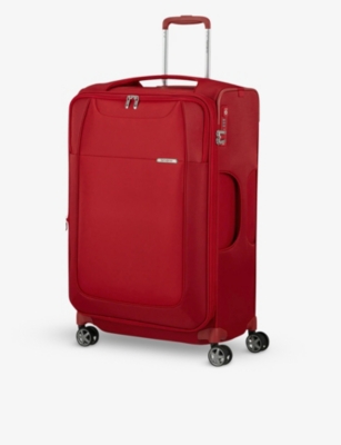 Spinner soft shell 4 wheel branded woven suitcase 83cm