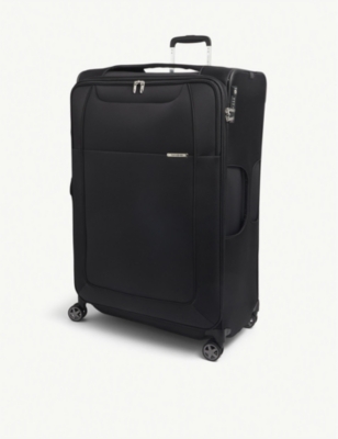 SAMSONITE: Spinner soft-shell 4 wheel branded woven suitcase 83cm