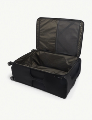 SAMSONITE: Spinner soft-shell 4 wheel branded woven suitcase 83cm