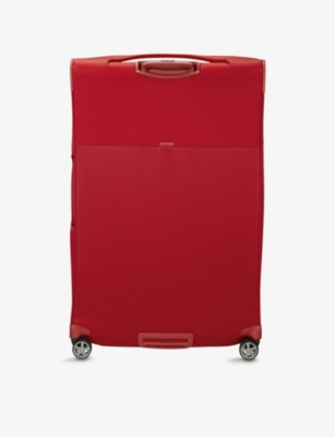 Shop Samsonite Chili Red Spinner Soft-shell 4 Wheel Branded Woven Cabin Suitcase