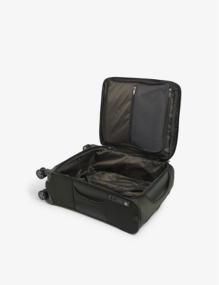 SAMSONITE: Spinner soft-shell 4 wheel branded woven cabin suitcase 55cm