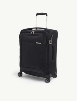 SAMSONITE Spinner soft shell 4 wheel branded woven cabin suitcase 55cm Selfridges