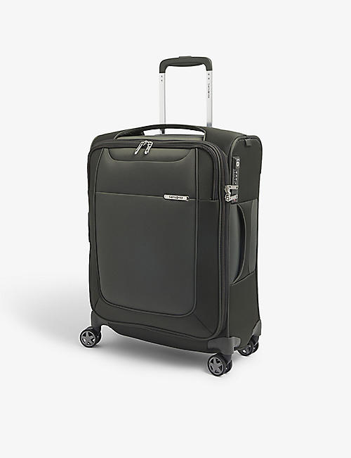 SAMSONITE: Spinner soft-shell 4 wheel branded woven cabin suitcase 55cm
