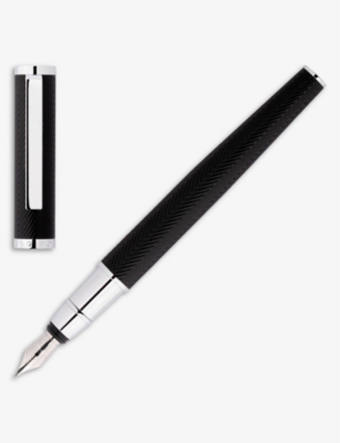 BOSS: Formation Herringbone brass and chrome fountain pen
