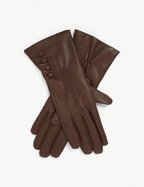DENTS: Evelyn cashmere-lined leather gloves
