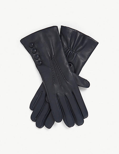 DENTS: Evelyn cashmere-lined leather gloves