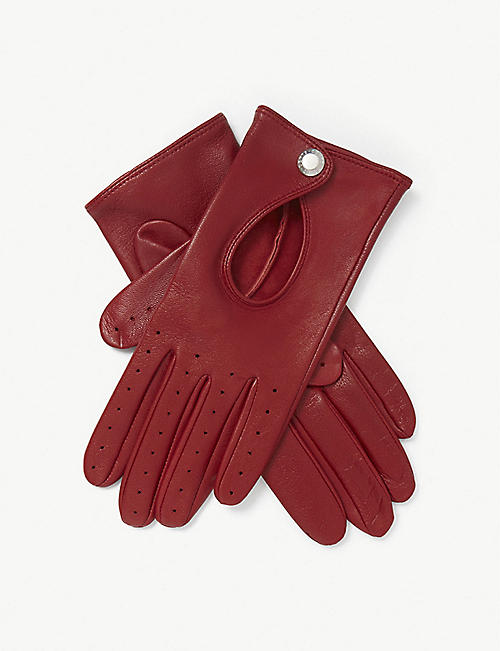 DENTS: Thruxton keyhole leather driving gloves