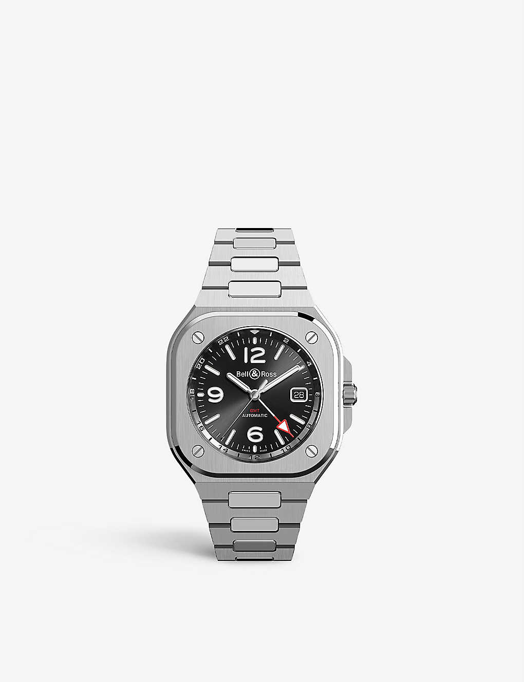 Bell & Ross Men's Silver Br05g-bl-st/sst Stainless-steel Automatic Watch