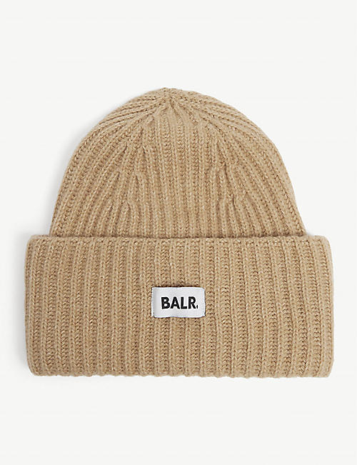 BALR.: Loulou logo-print wool-blend beanie hat