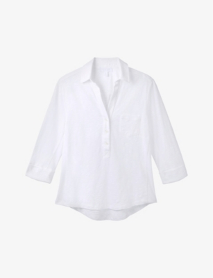 THE WHITE COMPANY: Slim-fit organic-cotton-jersey shirt