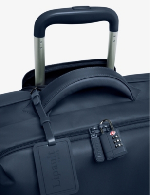 Shop Lipault Plume Medium-trip Nylon Suitcase 63cm In Navy Blue