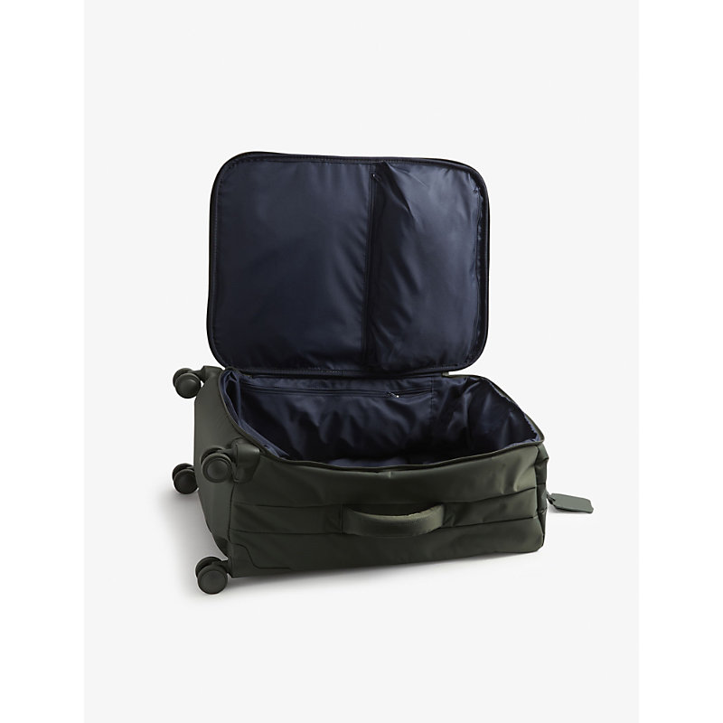 Shop Lipault Khaki Plume Medium-trip Nylon Suitcase
