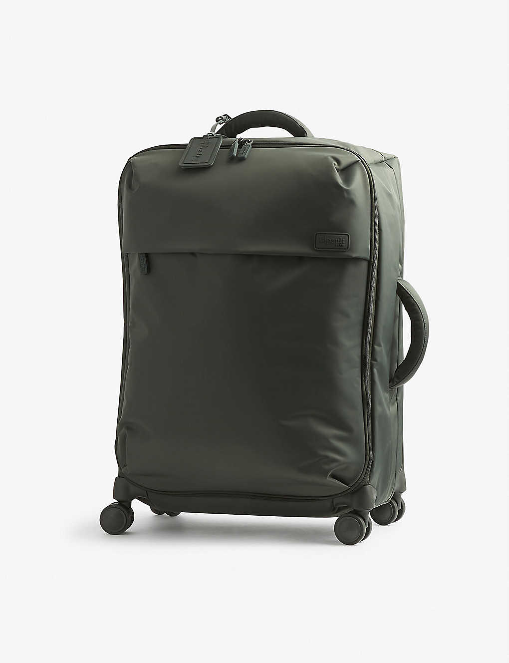 Lipault Plume Medium-trip Nylon Suitcase 63cm In Khaki