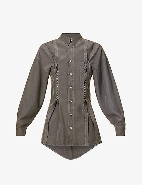 KEPLER: Relaxed-fit collared silk shirt