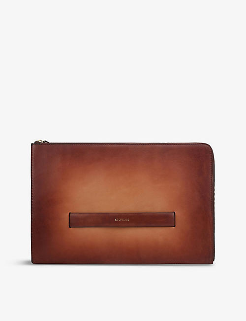 SMARTECH: Silviano grained leather sleeve