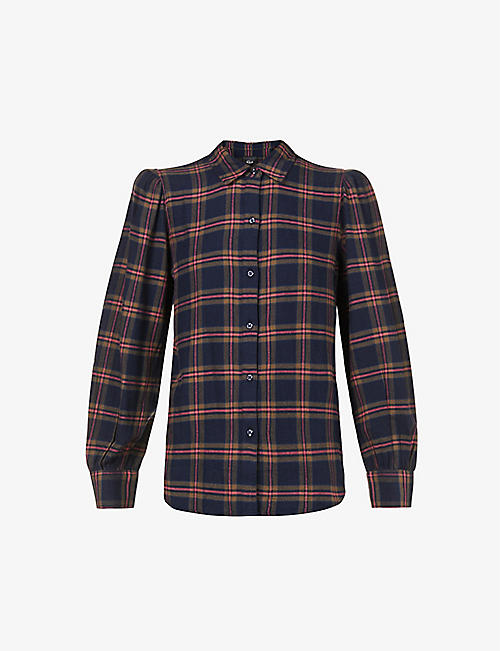 RAILS: Angelica checked cotton-flannel shirt