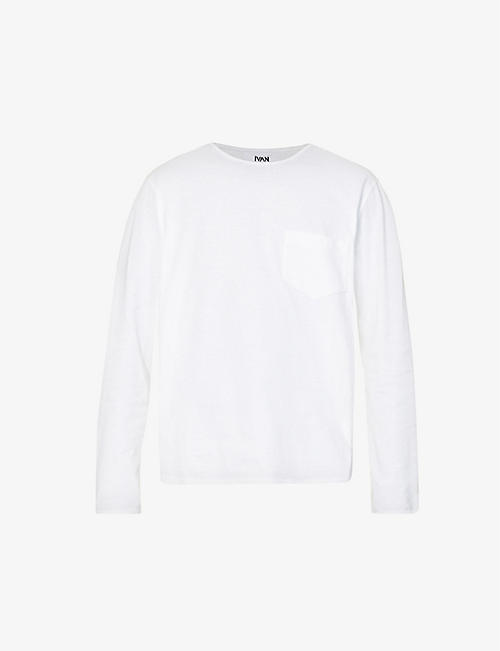 IVAN CLOTHING: Crewneck patch-pocket organic-cotton top