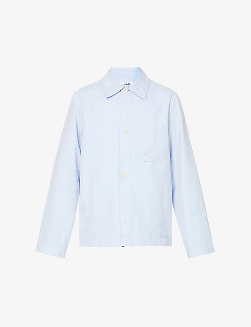 IVAN CLOTHING: Relaxed-fit button-up organic-cotton overshirt