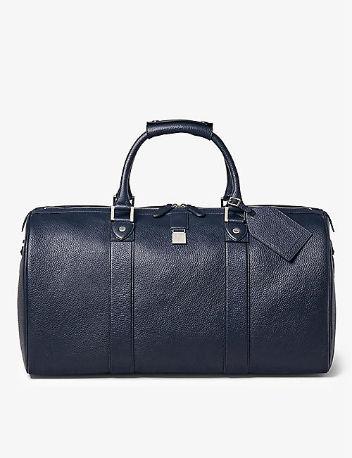 ASPINAL OF LONDON: Boston grained-leather duffle bag