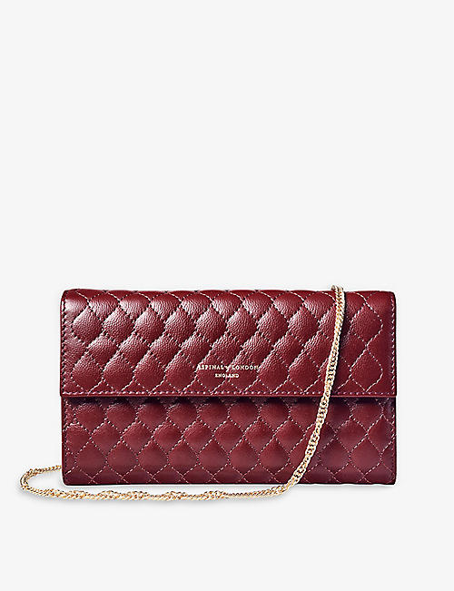 ASPINAL OF LONDON: London quilted leather clutch purse