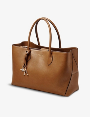 Aspinal Of London Womens Tan London Large Leather Tote Bag In Tan