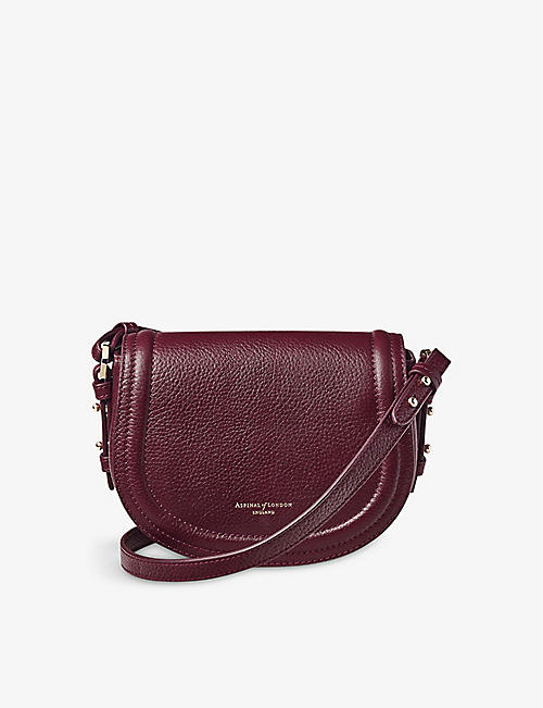 ASPINAL OF LONDON: Stella small leather satchel bag