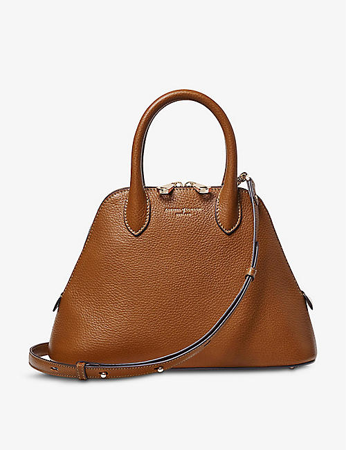 ASPINAL OF LONDON: Holly branded leather tote bag